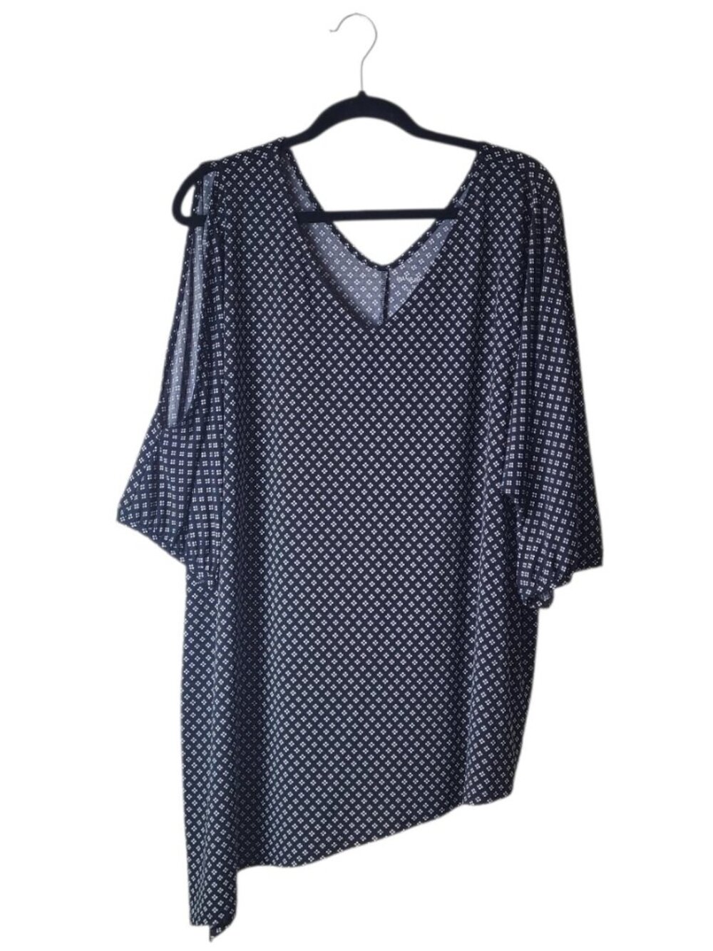 Lane Bryant Asymmetrical Hem V-Neck Blouse